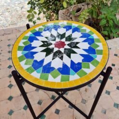 CUSTOMIZABLE Mosaic Table - Crafts Mosaic Table - Moorish star Mid Century Mosaic Table
