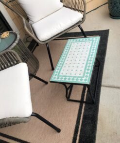 CUSTOMIZABLE Low Rectangular Mosaic Table - Crafts Mosaic Table - Mosaic Art - Mid Century Zellije Table