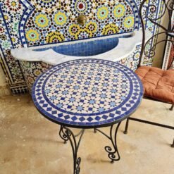 Handmade Outdoor Coffee Table - Complicated Mosaic Pattern Green Table - Bistro Table GIFT