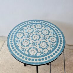 CUSTOMIZABLE Turquoise Mosaic Table - Mosaic Table Art - Mid Century Mosaic Table Outdoor & Indoor - Rustic Decor