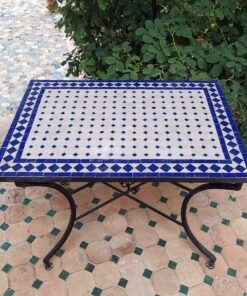 CUSTOMIZABLE Rectangular Mosaic Table - Crafts Mosaic Table - Mosaic Table Art - Mid Century Zellije Table - Handmade