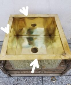 12" x 12" Matte Lacquered Brass Sink