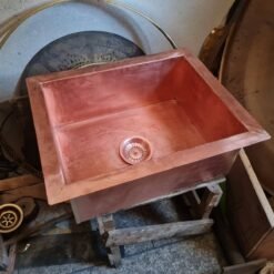 Handmade 5050 Copper Sink - Thick Copper Kitchen Sink - 2.2 Handcrafted Copper Sink - 30" x 16" x 10" - Farmhouse Mid Century Kitchen Sink