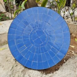 Custom Natural Blue Zellige Color Table TOP - Mid Century Modern Outdoor Patio Furniture Table Top - Outdoor Zellije Table