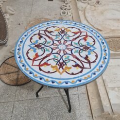 Handmade Zellige Outdoor Table - Patio Fourniture Improving - Mid Century Modern Coffee, Dining Table