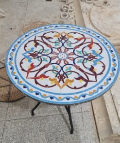 Handmade Zellige Outdoor Table - Patio Fourniture Improving - Mid Century Modern Coffee, Dining Table