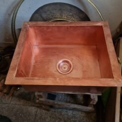 29.5" x 16" x 8" Copper Kitchen Sink - Solid Unlacquered Copper Sink - Island Kitchen Sink - Kitchen Decor - Kitchen Sink - Farmhouse Sink