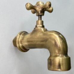 Oiled Bronze Wall Sink Faucet, Bathroom Faucet, Handmade Faucet with single Handle, Bronze Faucet, KitchenTaps , Outdoor Faucet ,Garden Tap