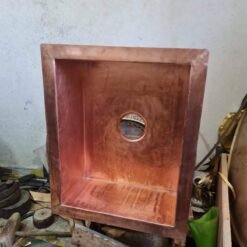 500mm x 400mm x 200mm Unlacquered Copper Kitchen Sink - Bar Sink