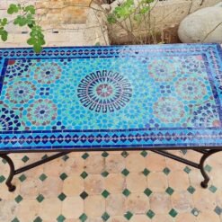 Custom Rectangular Mosaic Table - Crafts Zellige Mosaic Table - Table Art - Mid Century Zellije Table - Handmade - GIFT