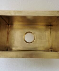 12"L x 10"W x 7"H Wet Bar Brass Sink - 50mm Drain Opening 73mm Overall