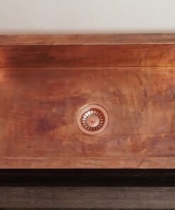 Overall 20" x 12" x 9" Copper Bar Sink - 2 Overall 35 14 x 20 14 x 10 inches Kitchen Sinks With Copper Drain Basket -16 Guage, For Suzanne