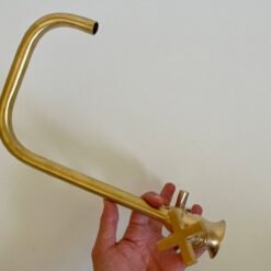 Handcrafted Brass Faucet For Bathroom and Kitchen, Brass Matte Finish Faucet, Kitchen Faucet With Vintage Flat Cross Handles,Powder Room Tap