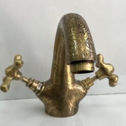 Oiled bronze Finish Bathroom Brass Sink Faucet , Farmhouse Bathroom Vessel Sink Faucet, Outdoor Sink Bronze Hot and Cold Faucet