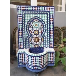 Moroccan Mosaic Fountain, indoor and outdoor fountain, Fountain for garden art, fountain