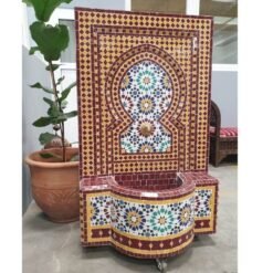Indoor water Fountain Mosaic Moroccan , Tile Fountain ,Wall mosaic fountain