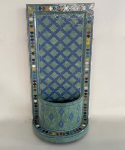 Mosaic Water Fountain Outdoor - Handmade Moroccan Mosaic Tile Fountain, Waterfall Fountain Indoor outdoor decor.