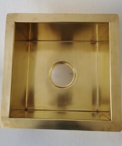Handmade 400mm x 400mm Outdoor Unlaquered Brass Sink