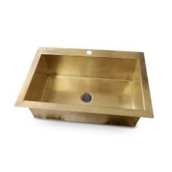 Custom made 28 x 20 x 8 inches Brass Kitchen Sink