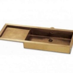 Custom Made Brass Kitchen Sink With Draining Board