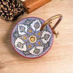 Handcrafted Moroccan Ceramic Vessel Sink: A Stylish Mid-Century Modern Addition to Your Bathroom Countertop
