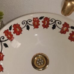 Artisan Elegance: Hand-Painted Luxury Ceramic Bathroom Sink