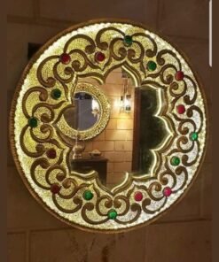 Moroccan Mirror Wall Light - Wall Sconce, Handmade Mirror, Boho Decor, Entrance Mirror, Ornate Mirror, LED Wall Lamp, Moroccan Decor