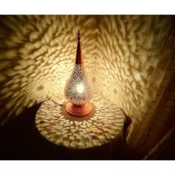 Vintage Table lamp, Moroccan lamp Lampshade, Bohemian Home Decor, Brass Light Fixture, Modern Lighting