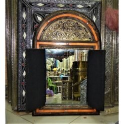Moroccan door Mirror, Handmade Moroccan Vanity Mirror Can be Opened and Closed, Wall decor, wall sconce, Decor Mirror, Sculpted Mirror