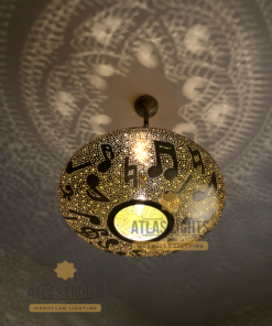 Moroccan Lamp Pendant Light, Music Notes lamp , Hanging Lamp