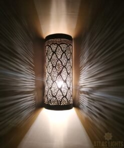 Moroccan Brass Wall Lamp Sconce - SET OF 2