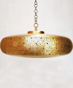 Pendant Hanging Moroccan Lamp, Traditional Ceiling Pendant Brass Lamp