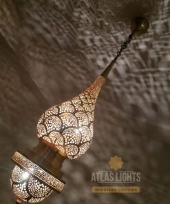 Moroccan Pendant Lighting Chandelier Flame Brass